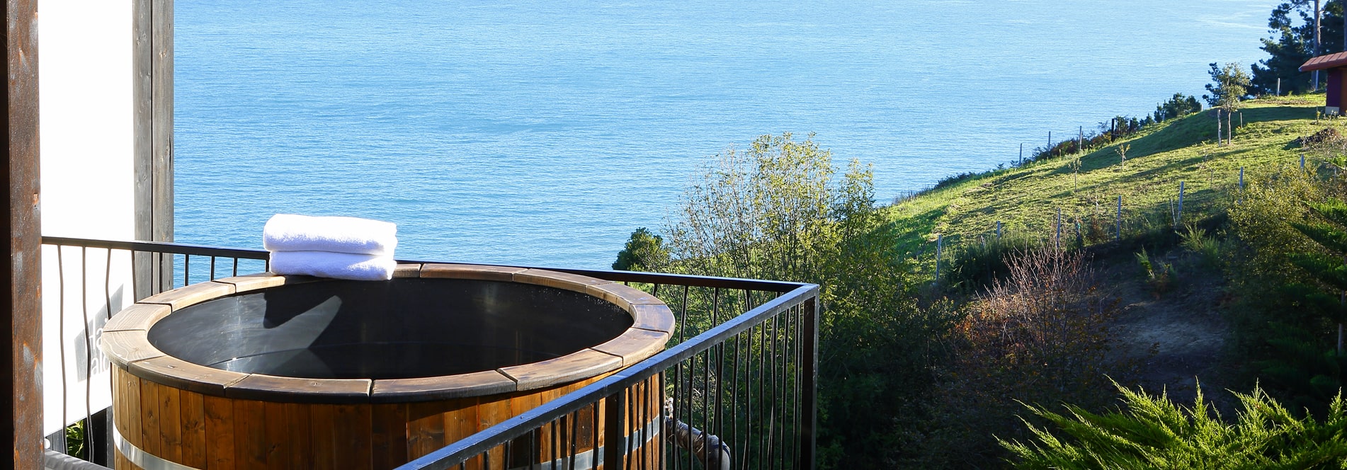 Our Wellness SPA exclusive for our clients is a complete circuit of sauna, hamman and Nordic bath with sea views